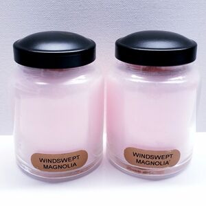 WINDSWEPT MAGNOLIA - A Cheerful Giver Baby Jar Single Wick Candle, 6 oz (2 Pcs)